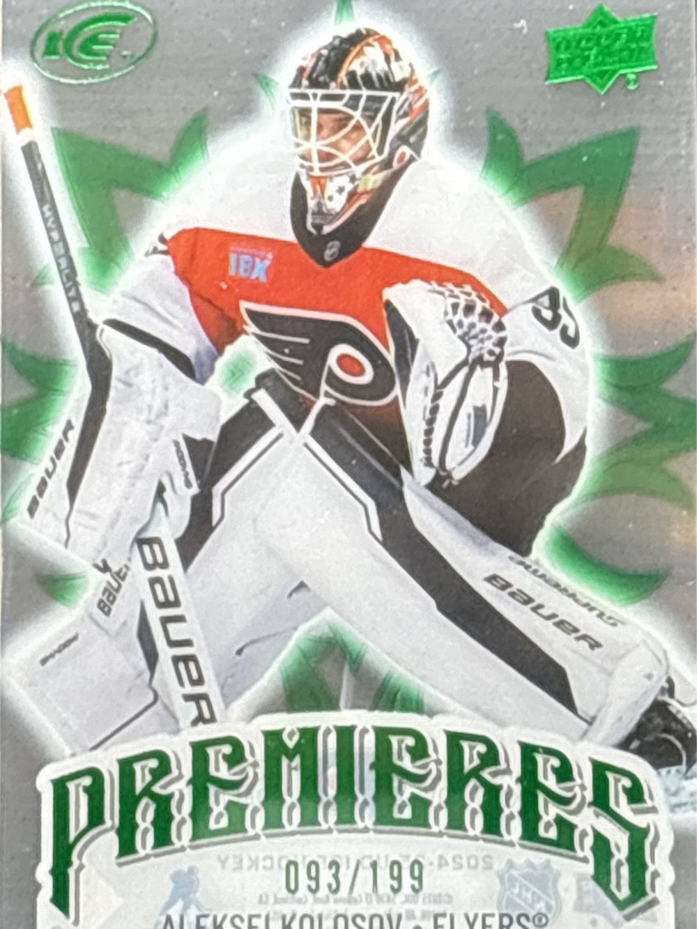 Upper Deck Premieres Aleksei Kolosov Rookie Hockey Trading Card LE 93/199